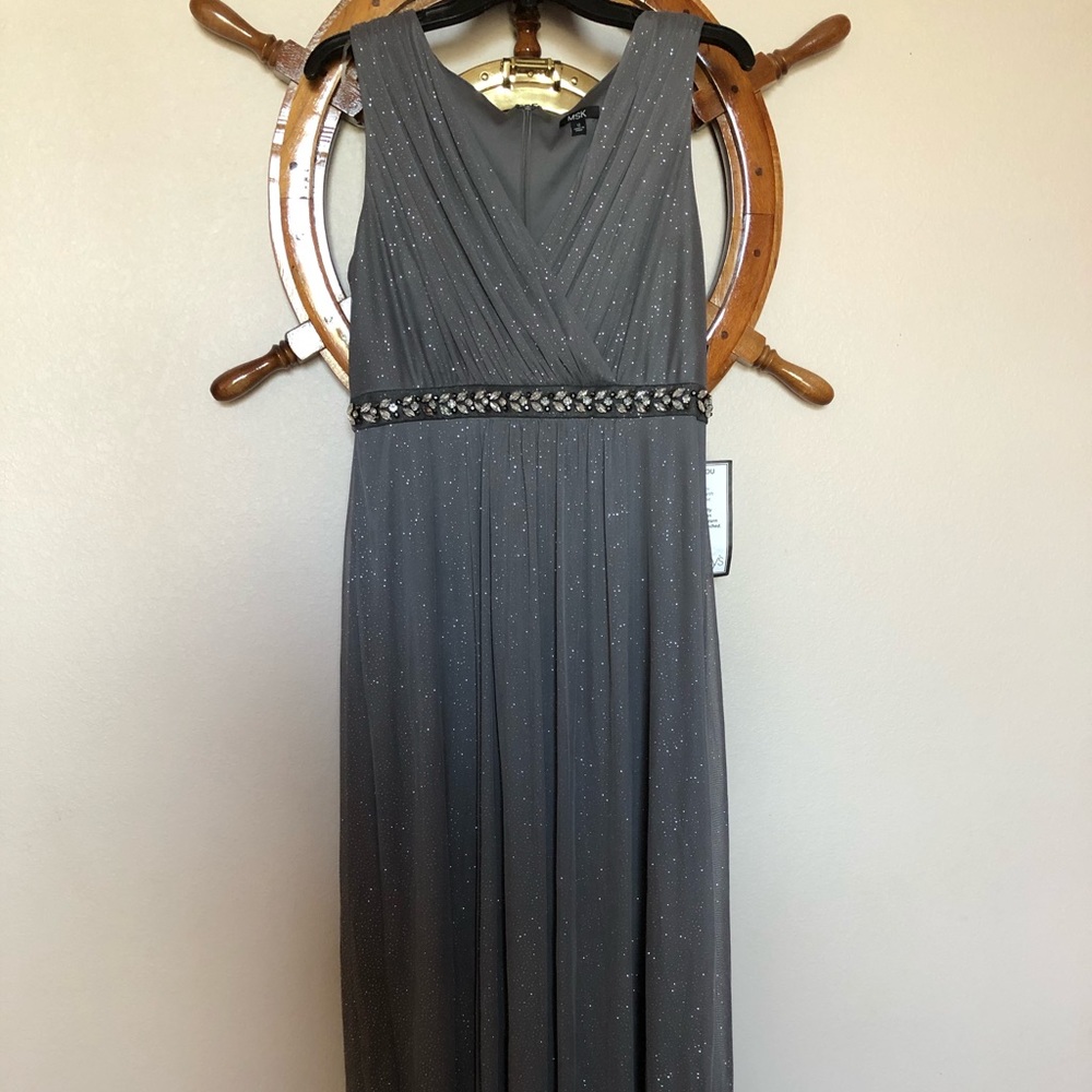 MSK formal gray gown/dress